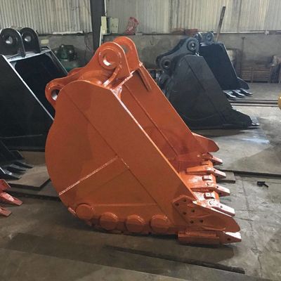 การเสริมแรงหนักเหลืองโค้งการขุด Excavator เบ็คเก็ตการติดตั้งที่มีความจุ 1 เมตรคิวบิก