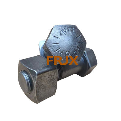Flange Black E330 Track Bolt และ Nut สําหรับชิ้นส่วนของโซ่ excavator