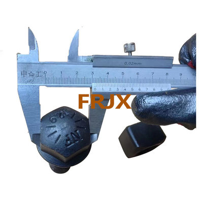 โบลท์เส้นทาง excavator ที่ถูกปลอมด้วยซีนก์ สีดําเรียบ จบมือขวาทิศทางเส้นสําหรับความทนทานที่เพิ่มขึ้น